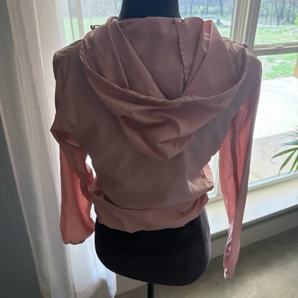 Love Tree Light Pink Bomber Super Lightweight Crop Jacket Sz S Water Resistant